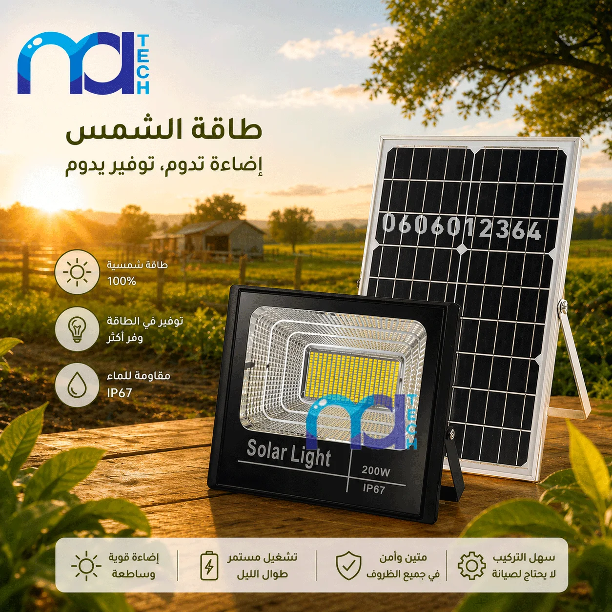 كشـاف شمســي 200W