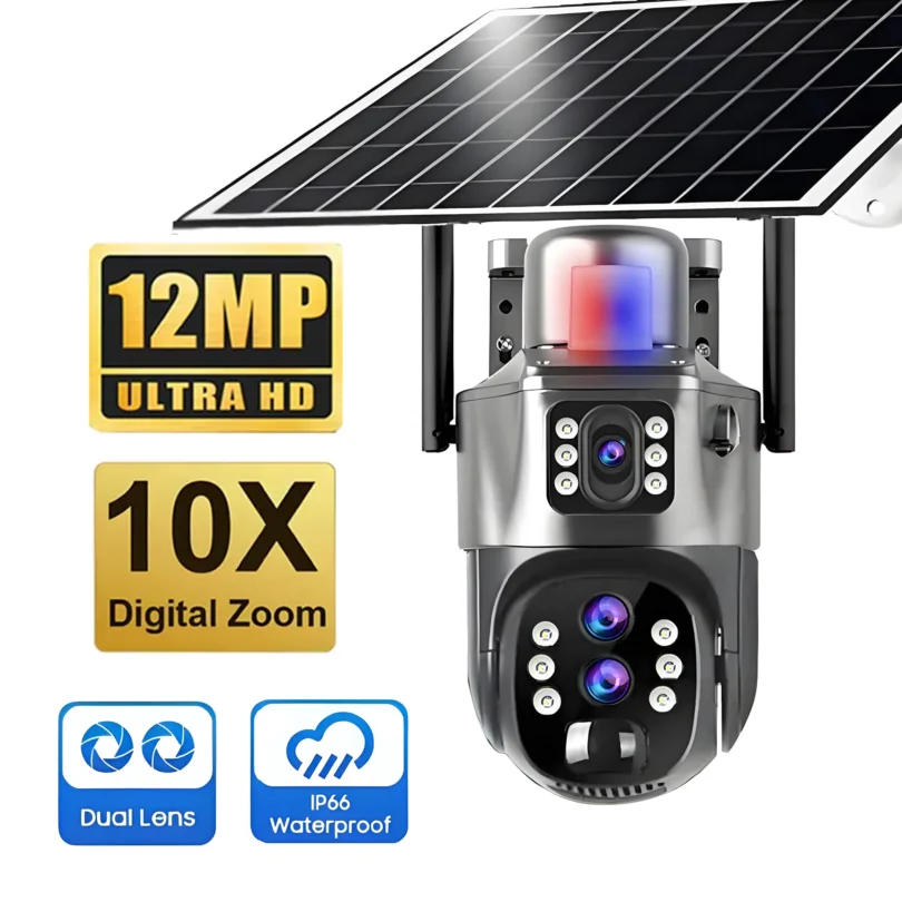 12MP كاميرا بالطاقة الشمسية ZOOM x10