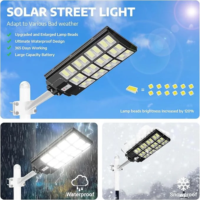 1200W بروجيكتور لاسلكي يعمل بالطاقة الشمسية